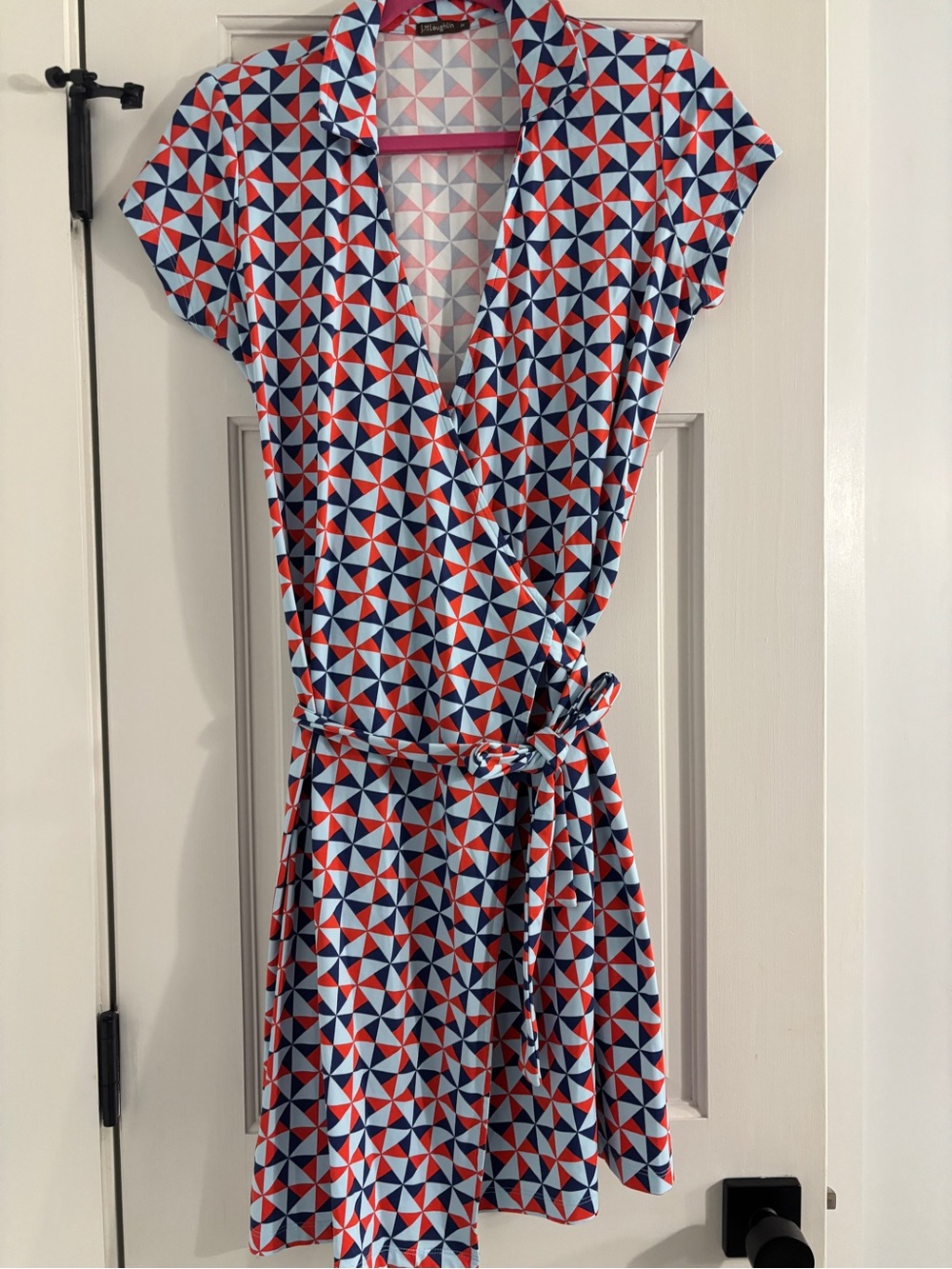 J.McLaughlin Geo Print Wrap Dress - Size Medium